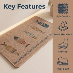 Stainproof Linen Kitchen Floor Mat