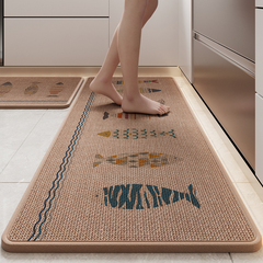 Stainproof Linen Kitchen Floor Mat